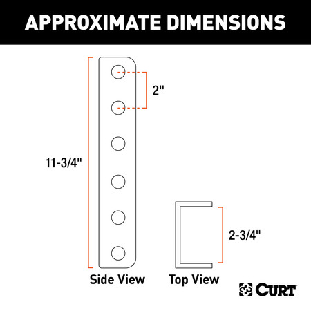 Curt SecureLatch Lunette Ring Channel (2-3/4" I.D., 11-3/4" High) 48651